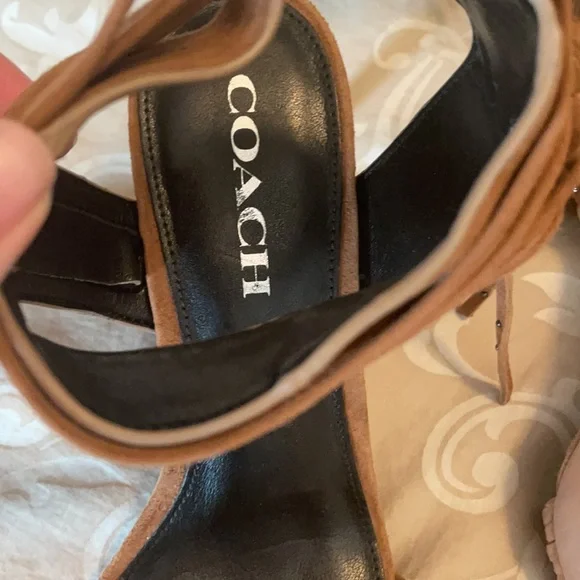 NWTs Coach Suede Brown Heels - Picture 5 of 9